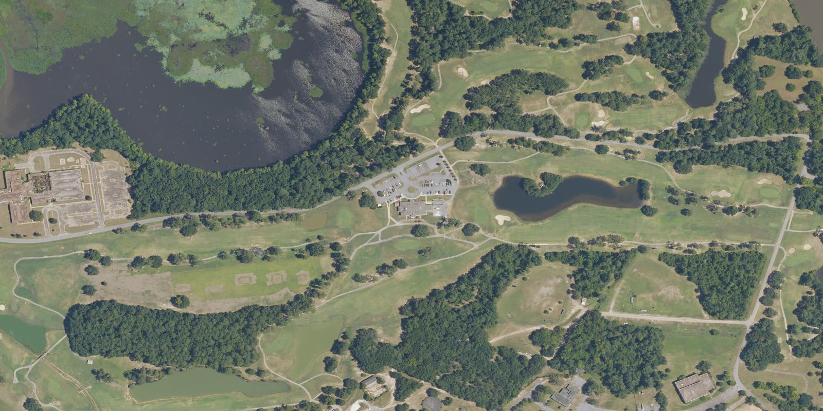 Satellite view of Flint River Municipal Golf Course