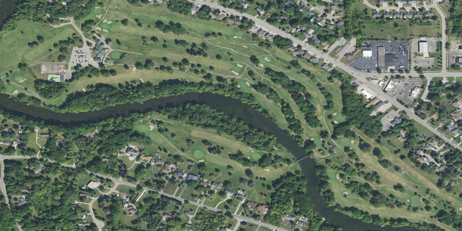 Satellite view of Flushing Valley Golf Club