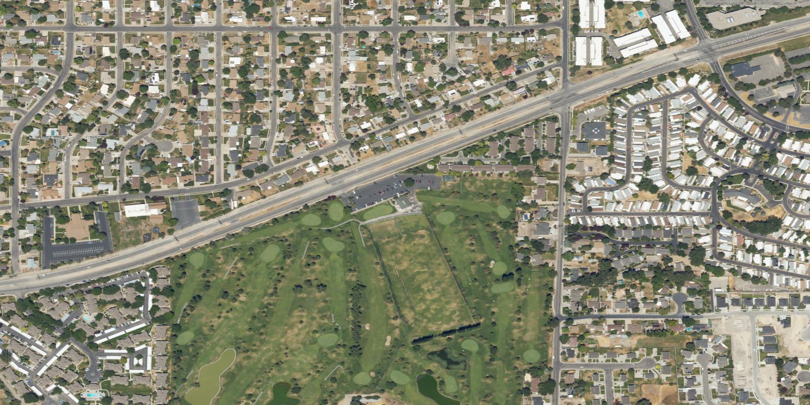 Satellite view of Fore Lakes Golf Course