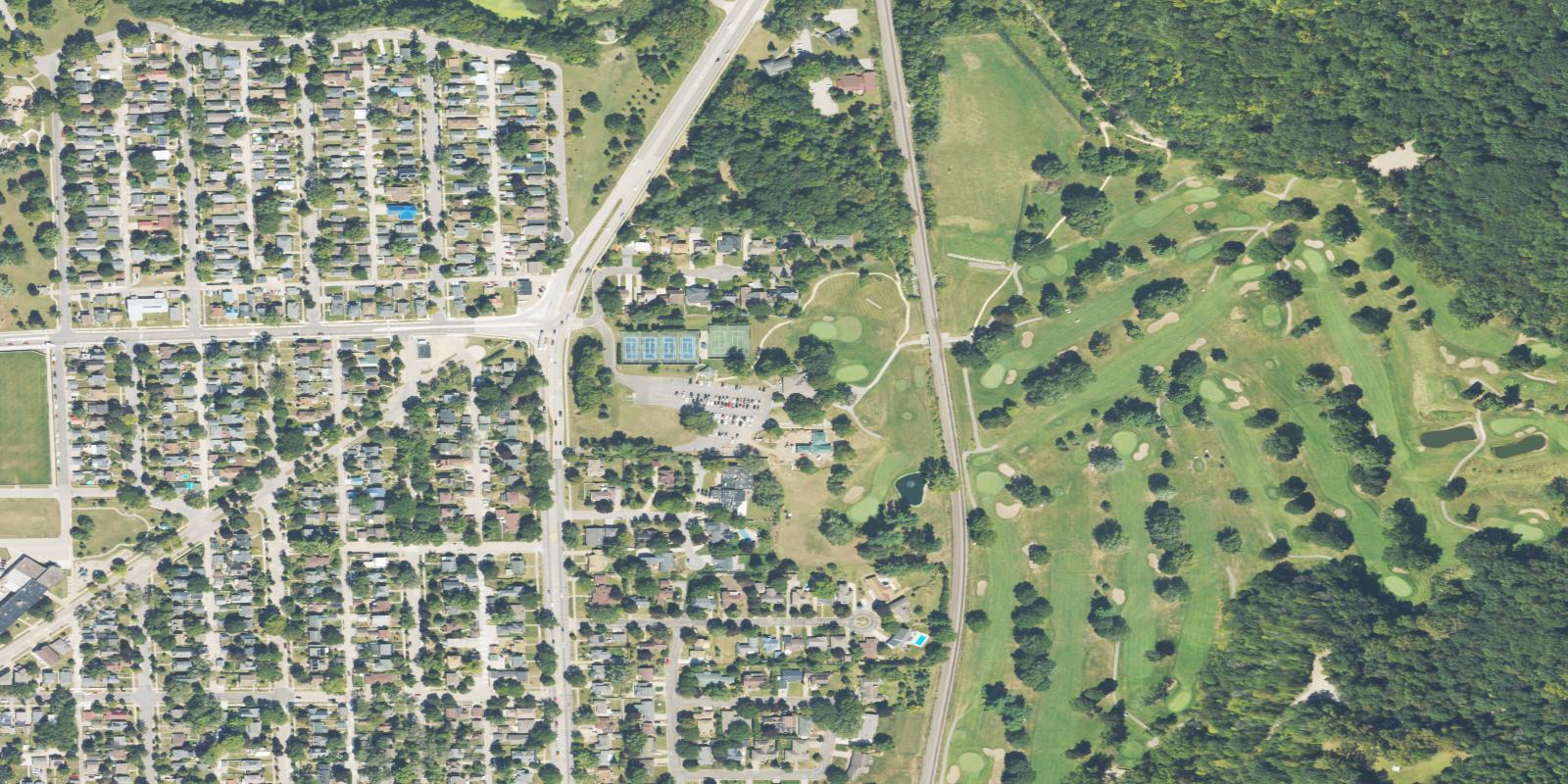 Satellite view of Forest Hills Golf Course