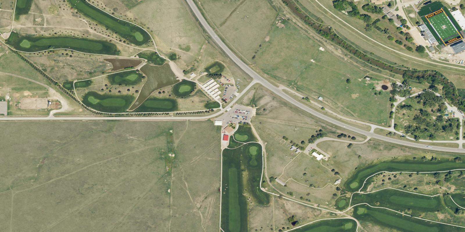 Satellite view of Fort Hays Municipal Golf Course