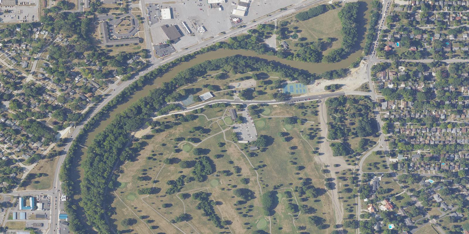 Satellite view of Foster Park Golf Course