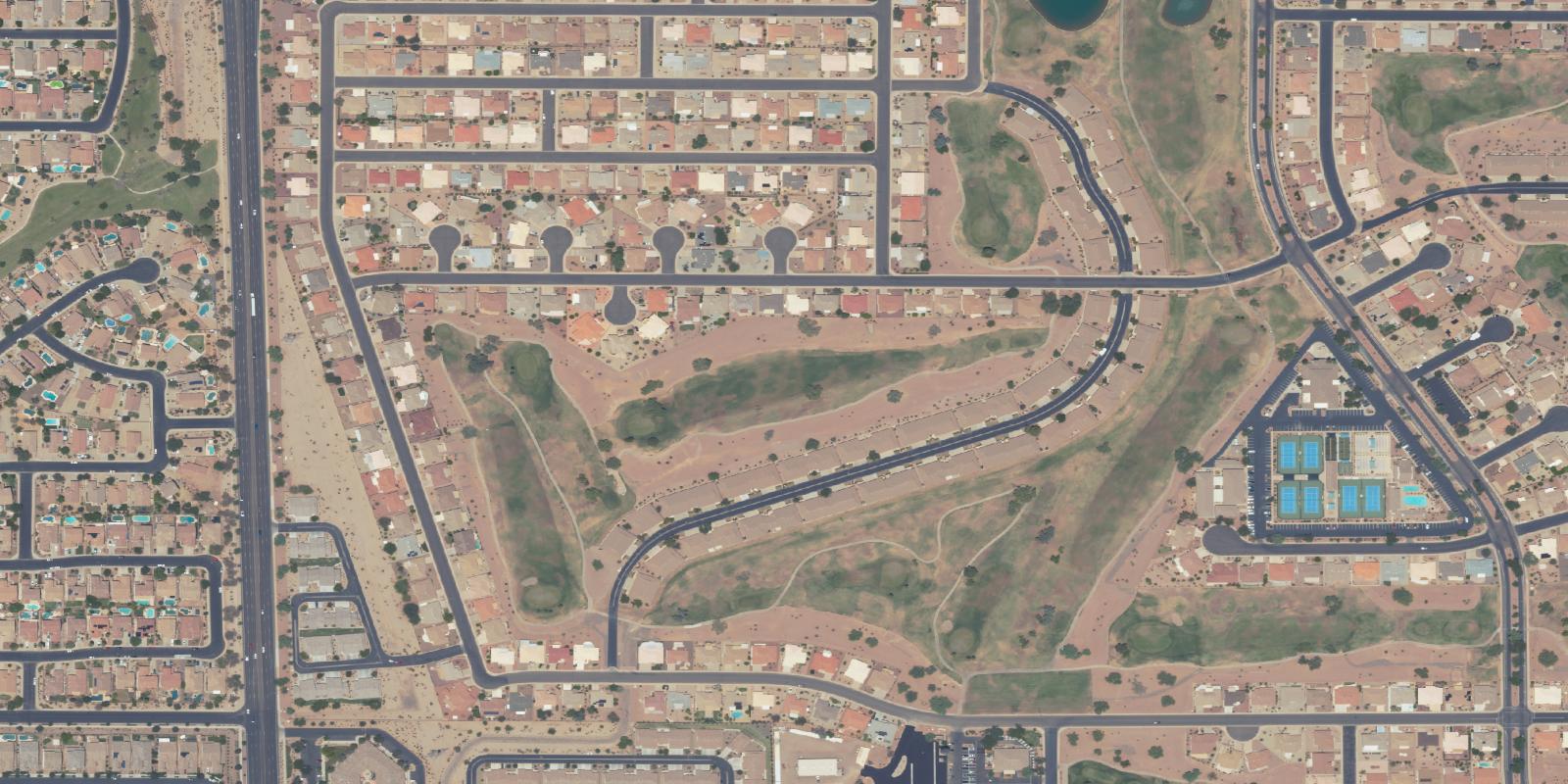 Satellite view of Four Peaks Course At Sunland Springs Village