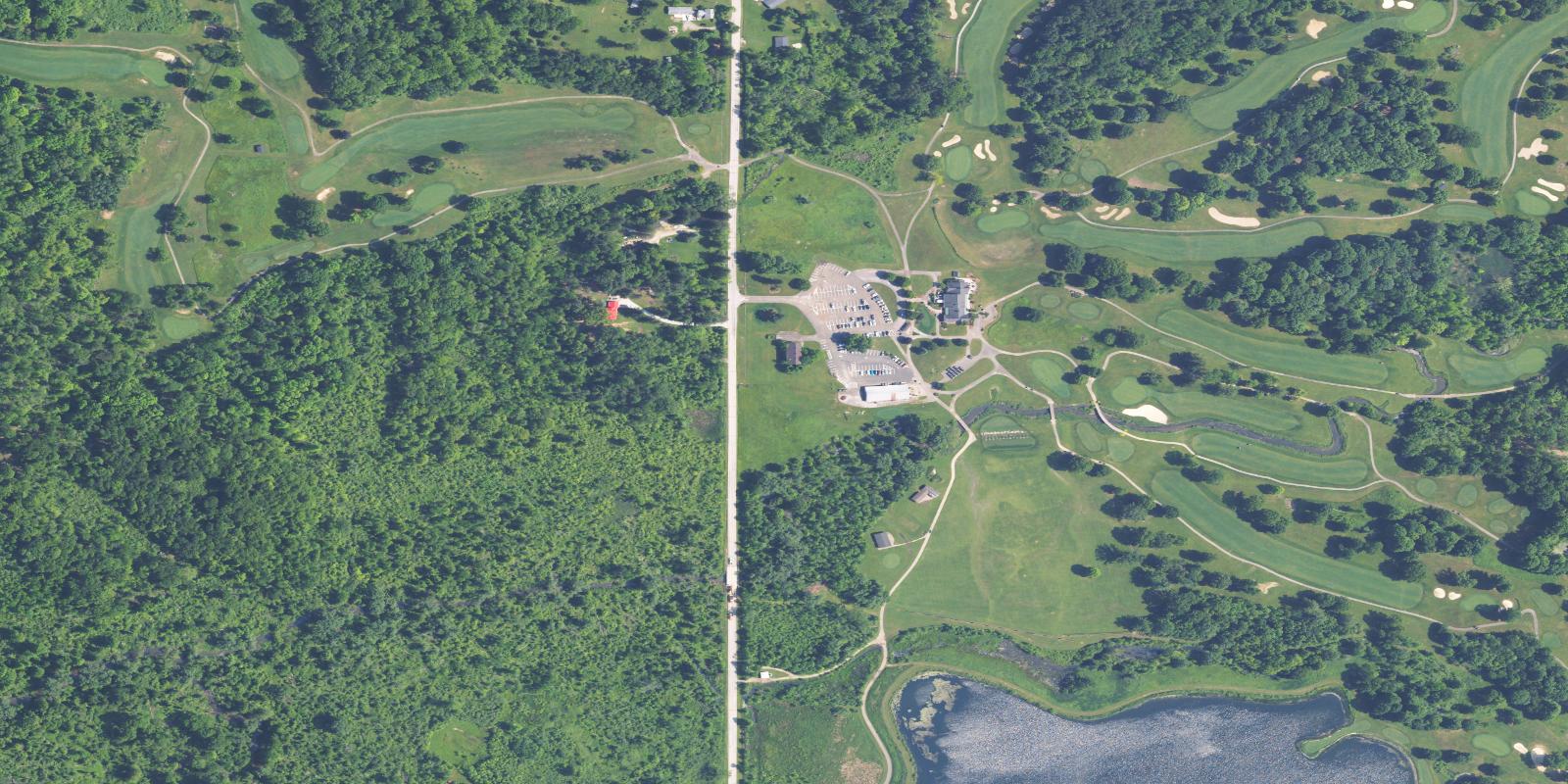 Satellite view of Fowler's Mill Golf Course