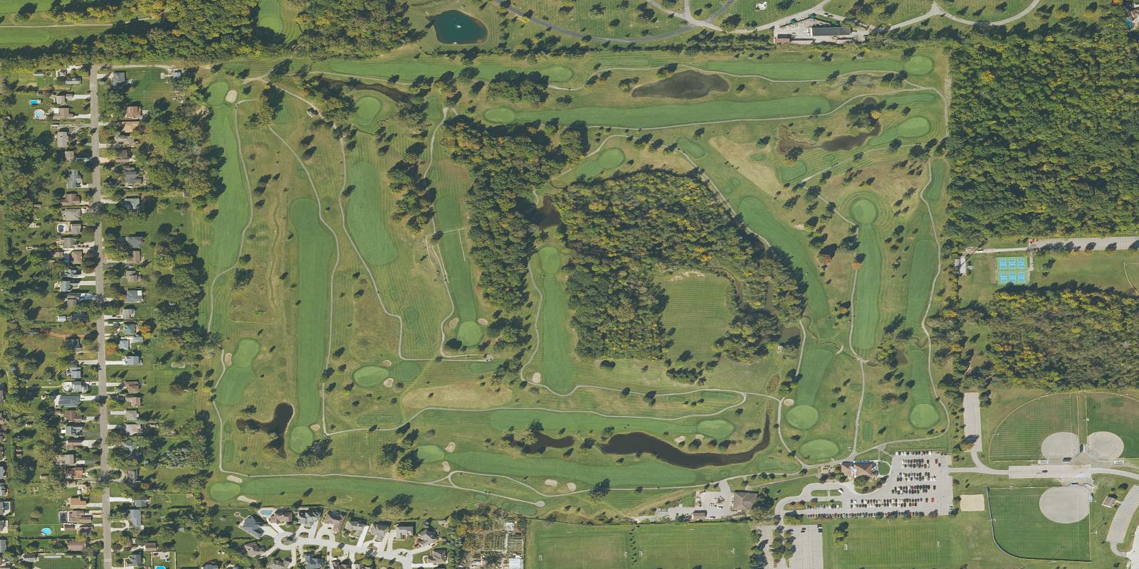 Satellite view of Fox Creek Golf Course
