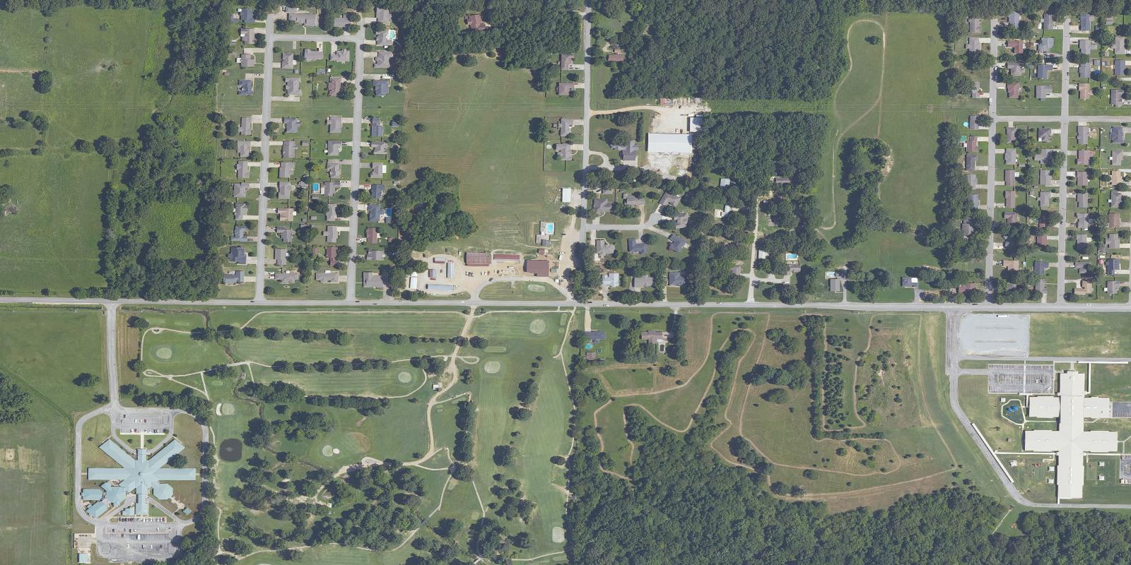 Satellite view of Fox Hills Country Club