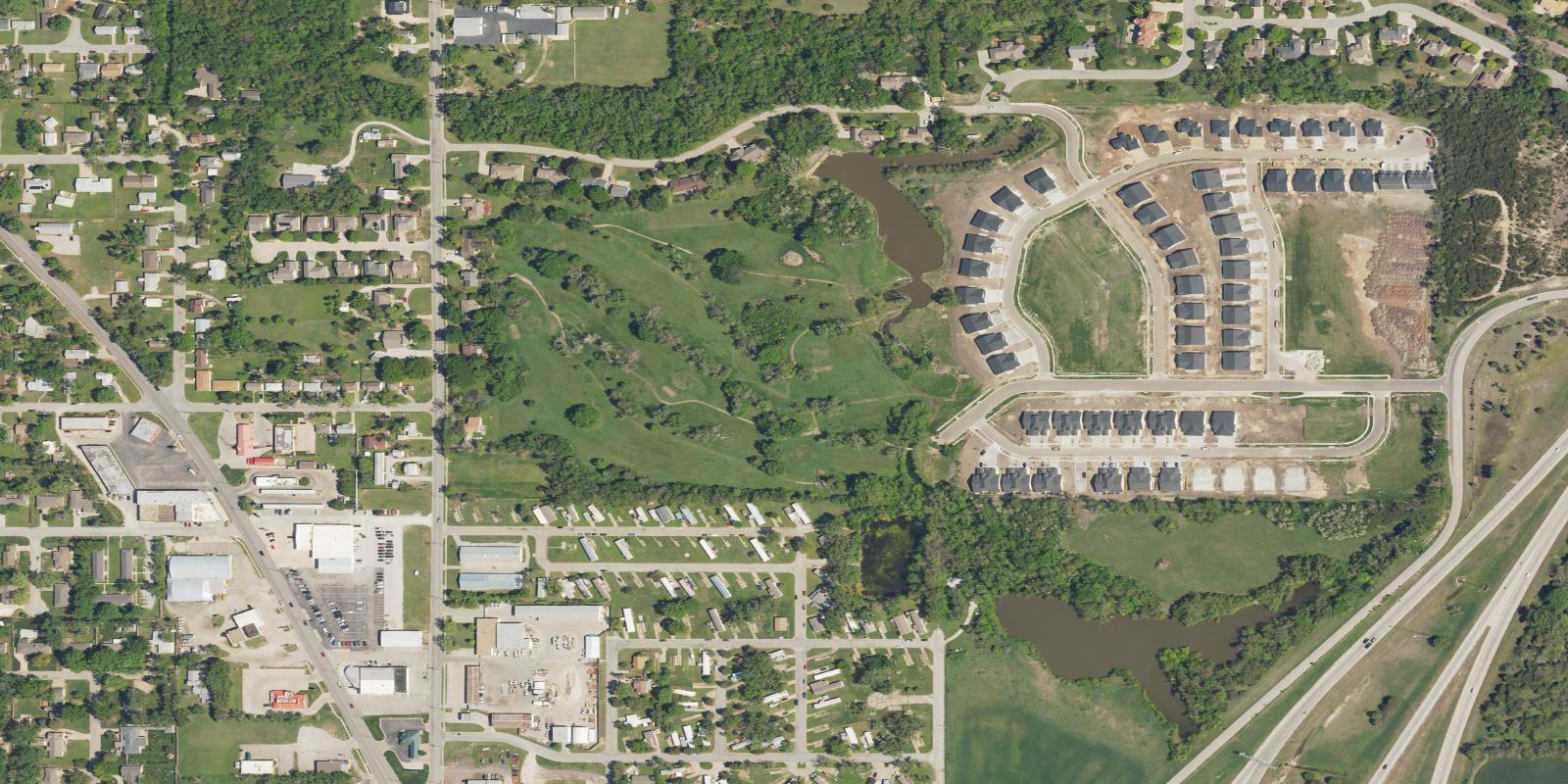 Satellite view of Fox Ridge Golf Course