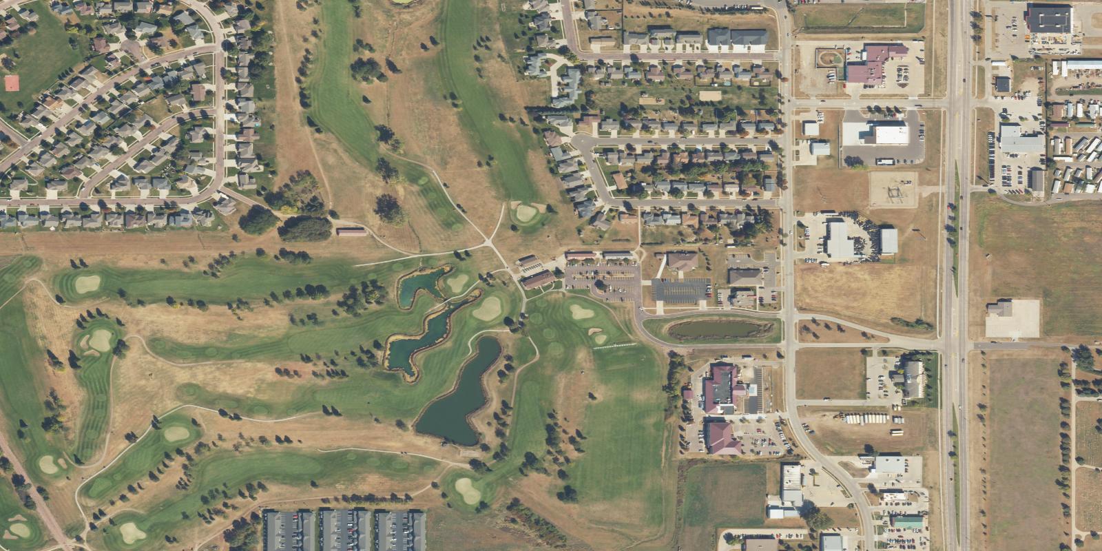 Satellite view of Fox Run Municipal Golf Course