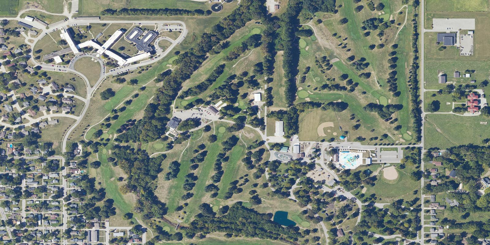 Satellite view of Frankfort Commons Golf Course