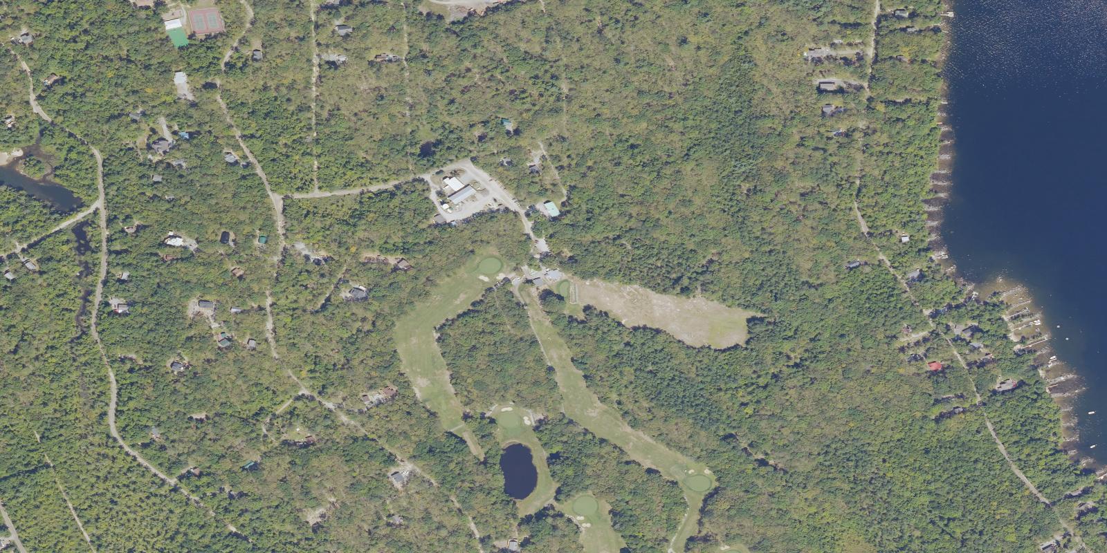 Satellite view of Frye Island Golf Club