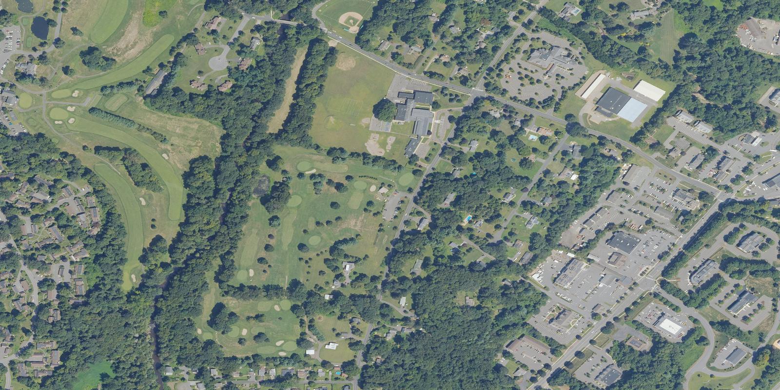Satellite view of Gainfield Farms Golf Course