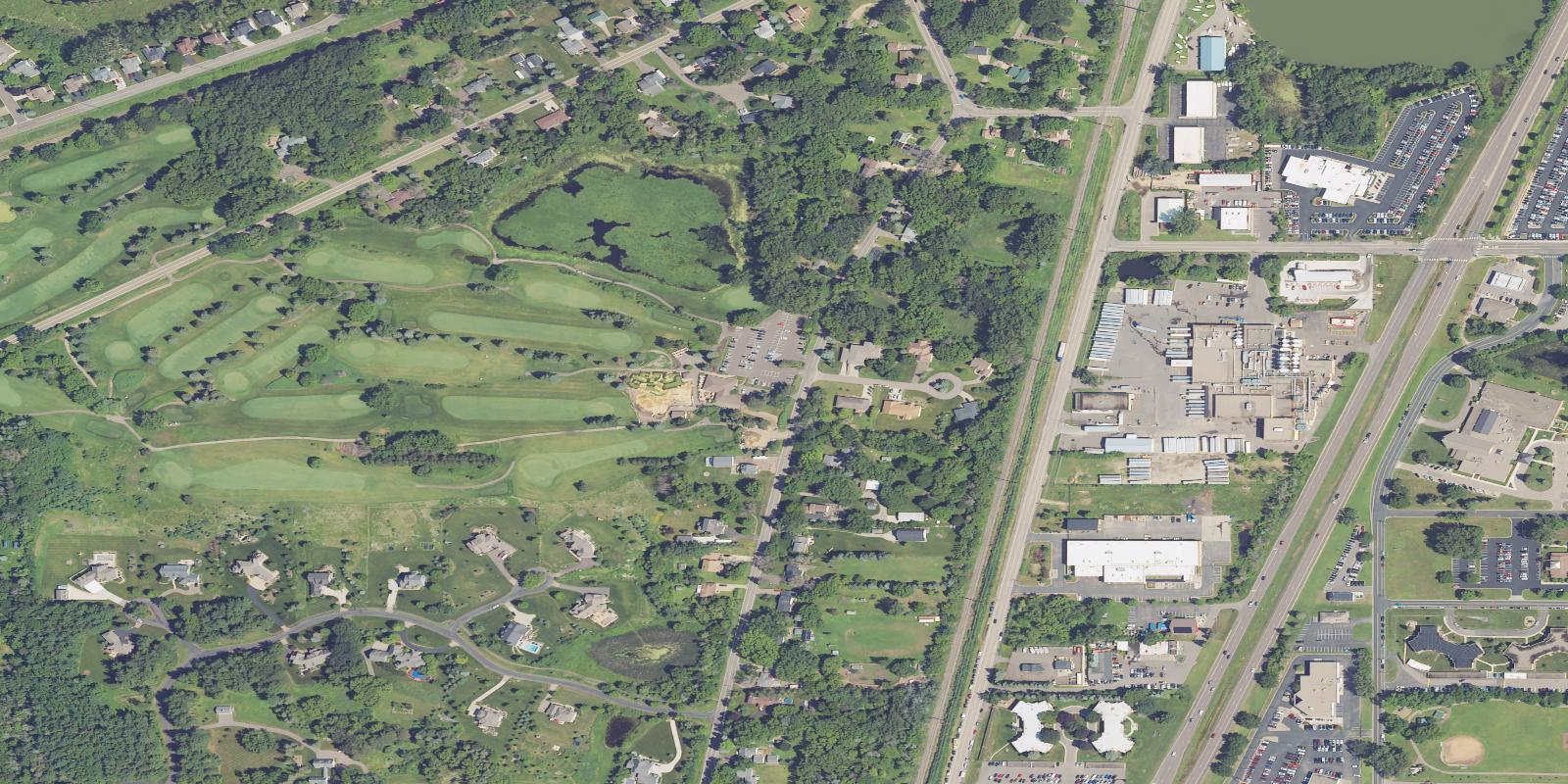 Satellite view of Gem Lake Hills Golf Course