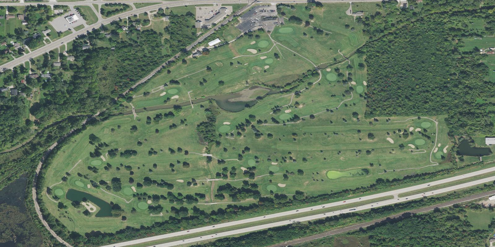 Satellite view of Genesee Valley Meadows Golf Course