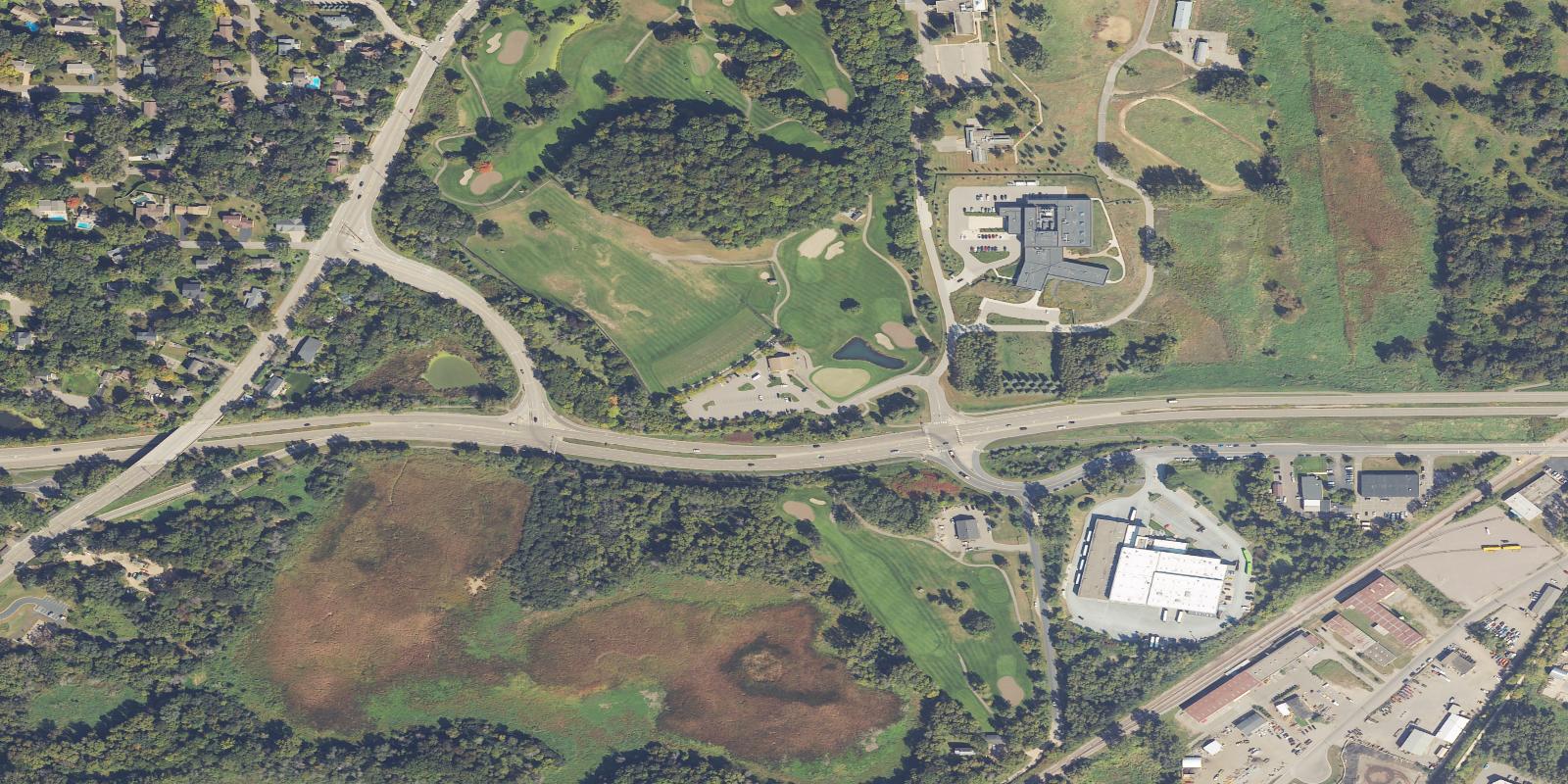 Satellite view of Glen Lake Golf & Practice Center