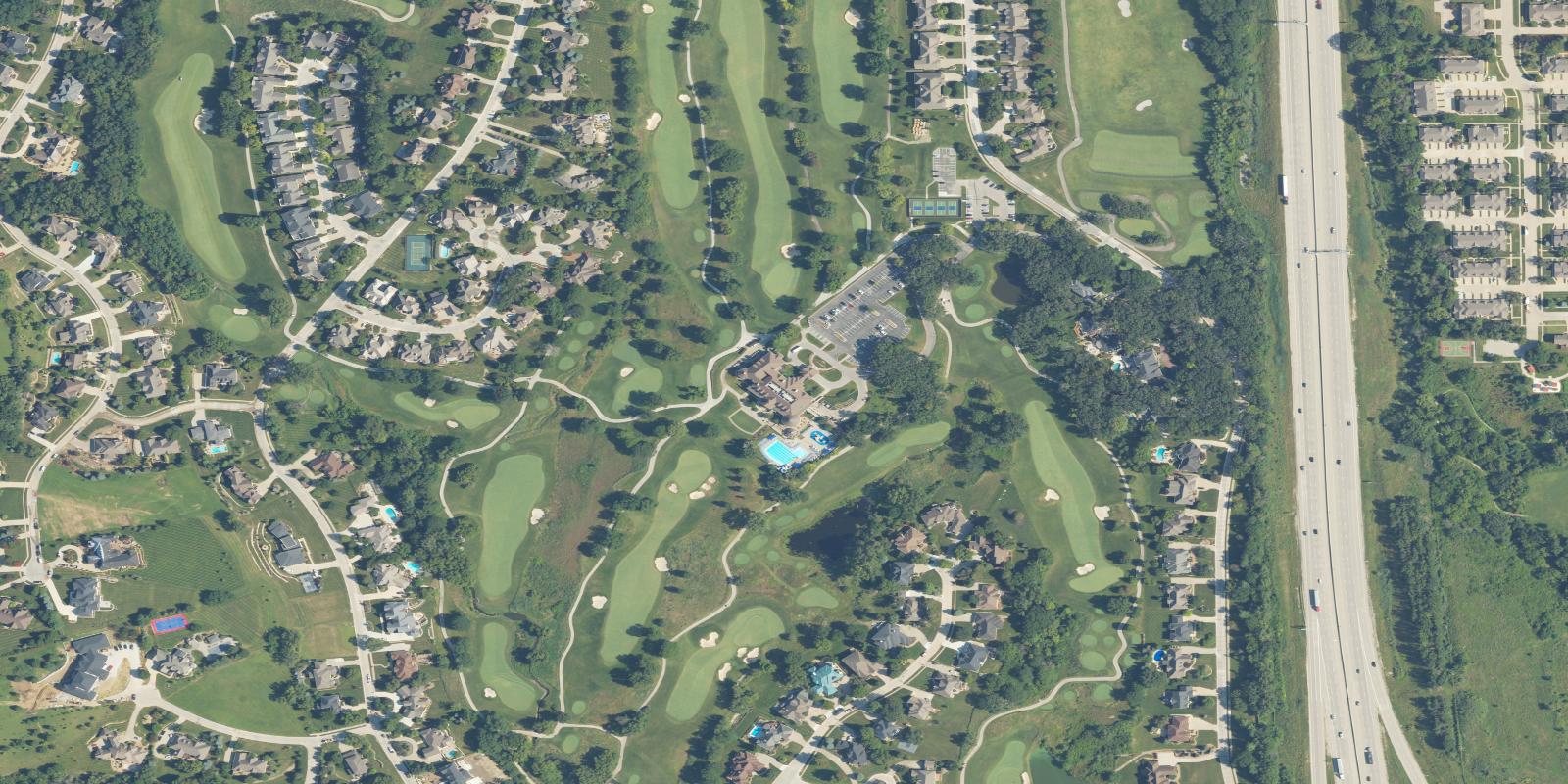 Satellite view of Glen Oaks Country Club