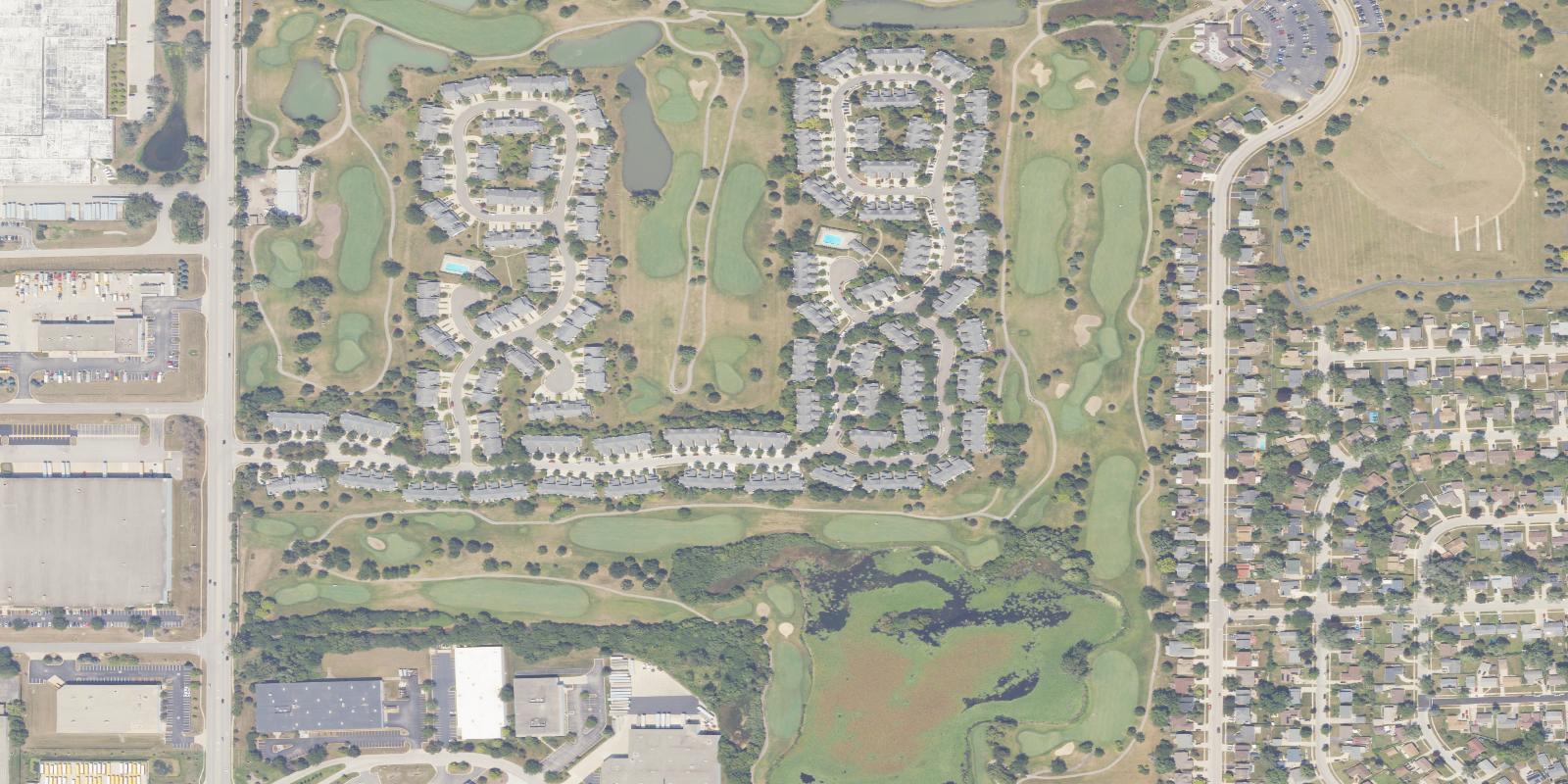 Satellite view of Glendale Lakes Golf Course
