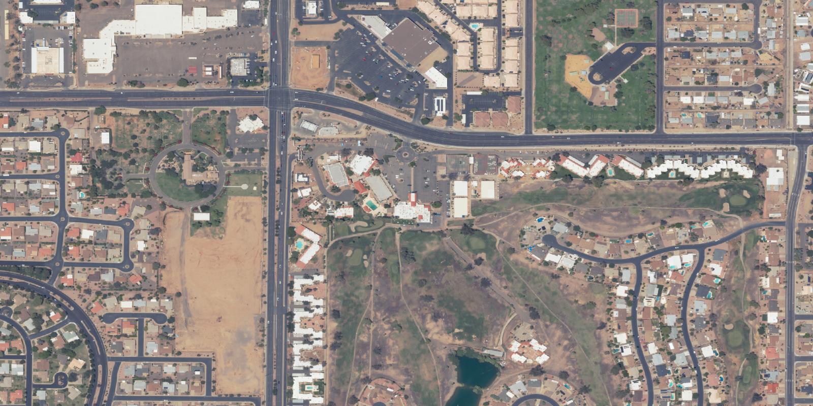 Satellite view of Golden Hills Golf Club