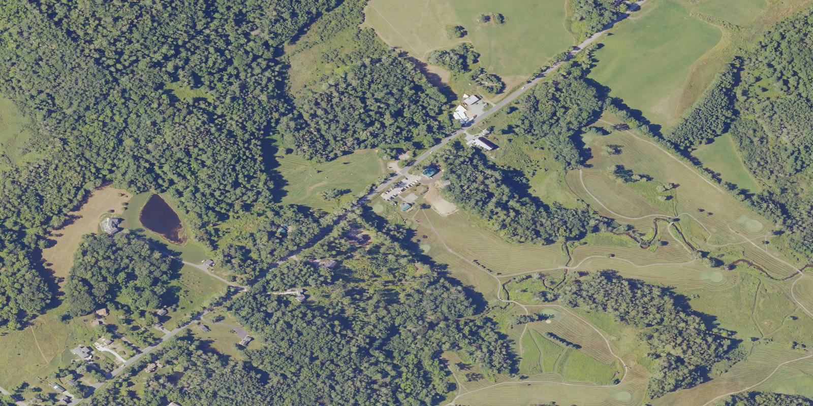 Satellite view of Goose River Golf Course