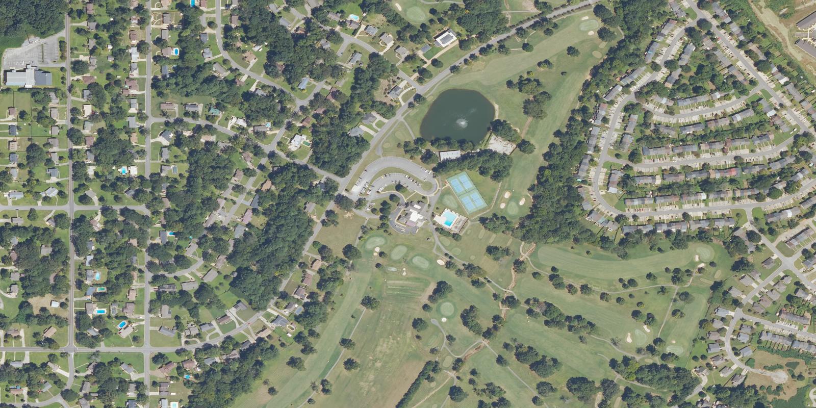 Satellite view of Grayson Valley Country Club