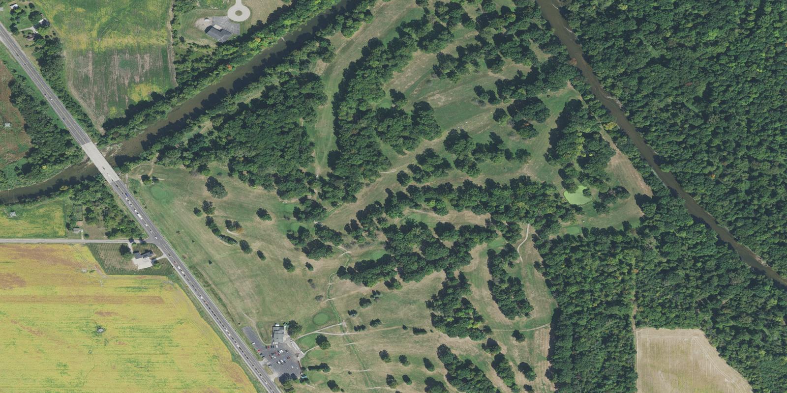 Satellite view of Green Acres Golf Course