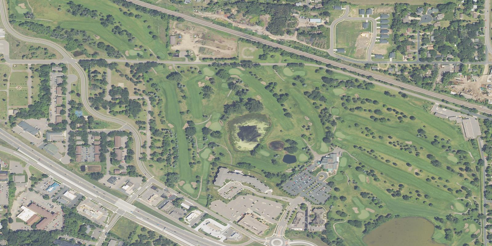 Satellite view of Green Haven Golf Course