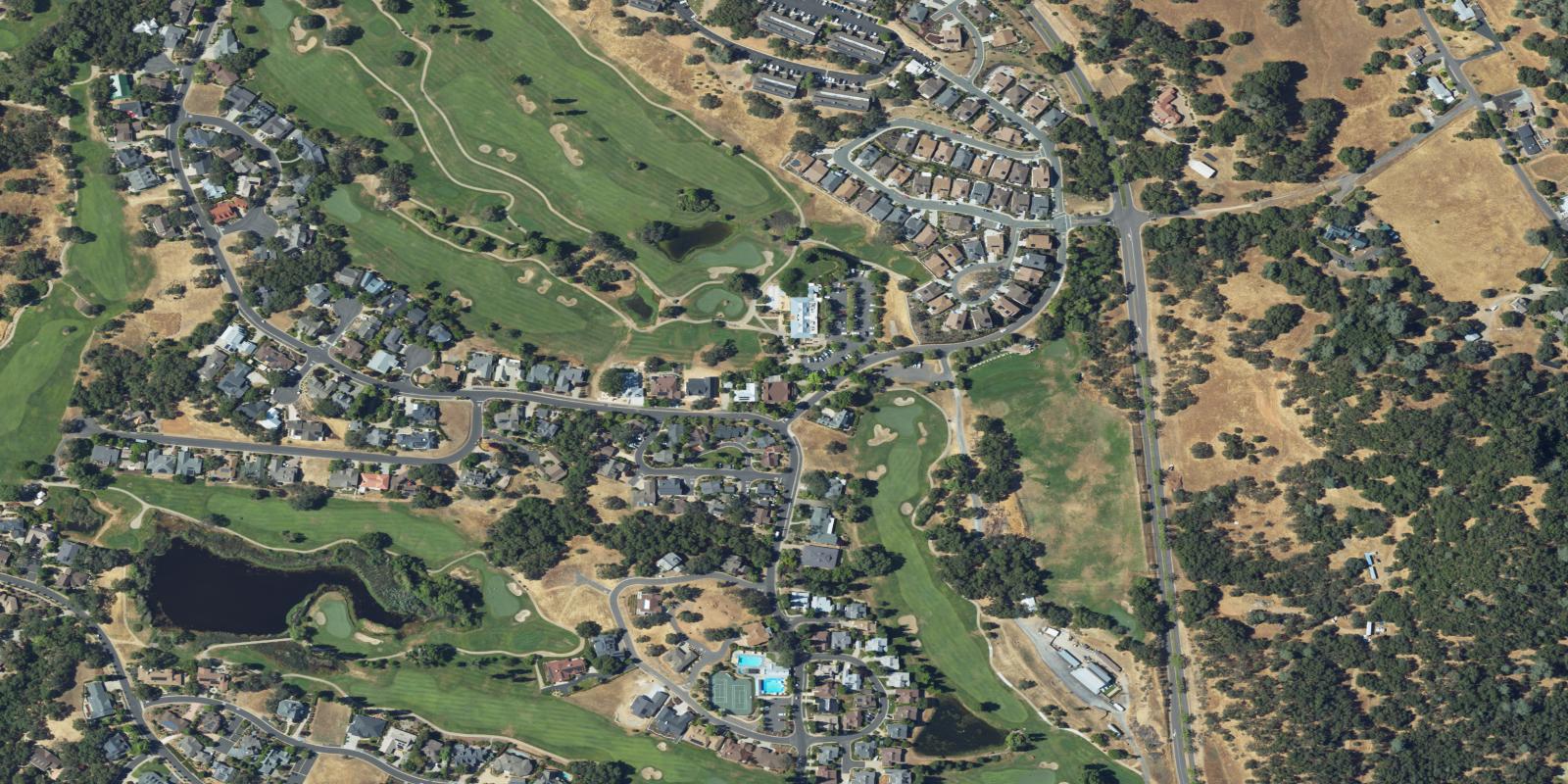 Satellite view of Greenhorn Creek Golf Course