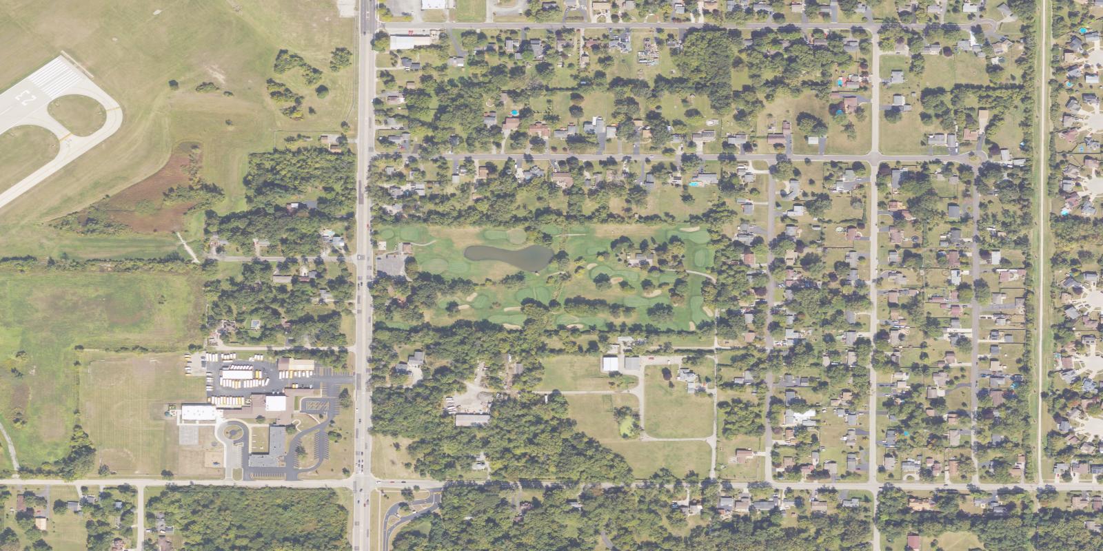 Satellite view of Greenshire Golf Course