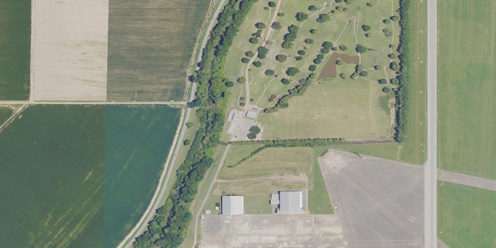 Satellite view of Greenville Public Golf Course