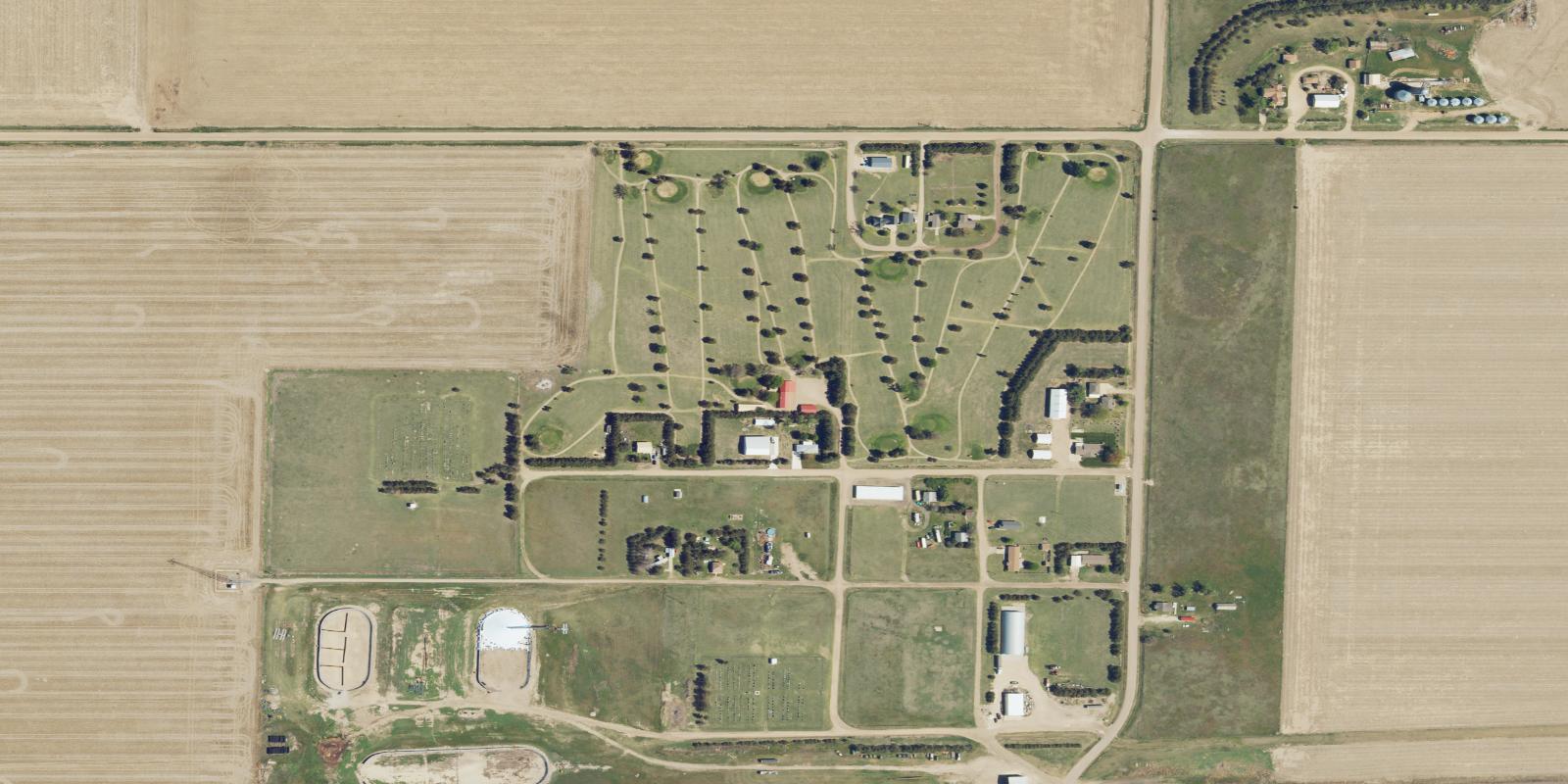 Satellite view of Grinnel Cowpaddy Golf Club