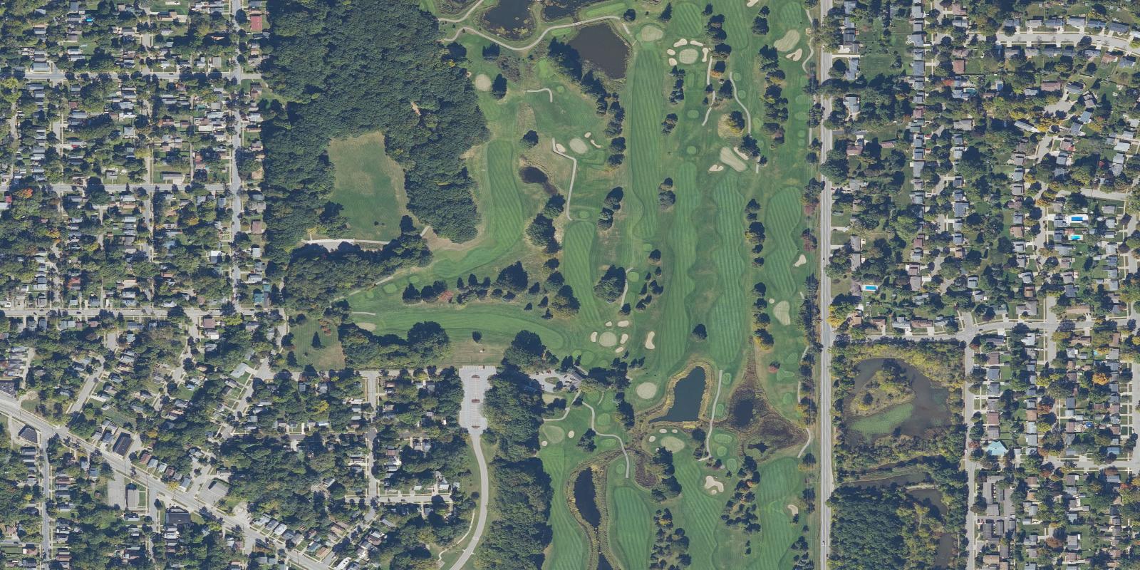 Satellite view of Groesbeck Golf Course