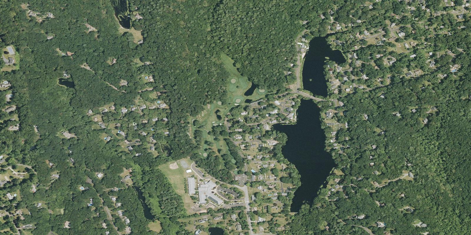 Satellite view of Guilford Lakes Golf Course