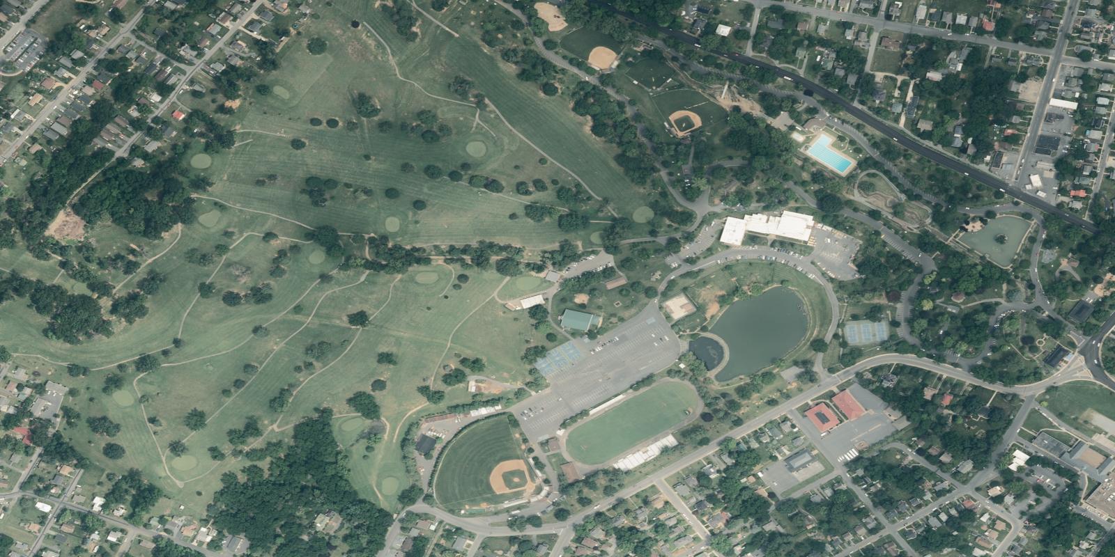 Satellite view of Gypsy Hill Golf Course