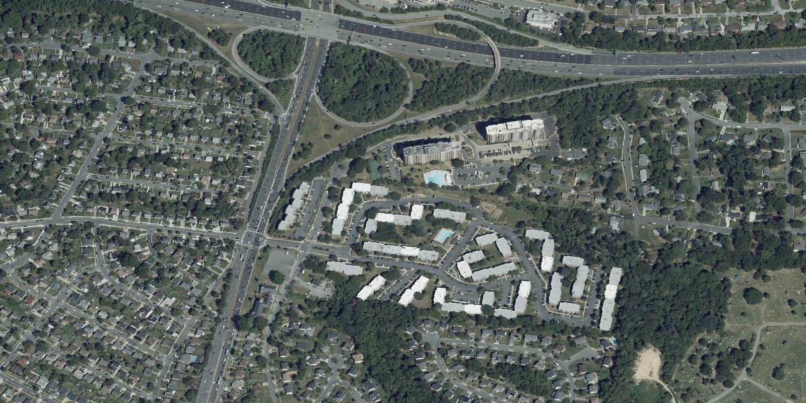 Satellite view of Hampshire Greens Golf Course
