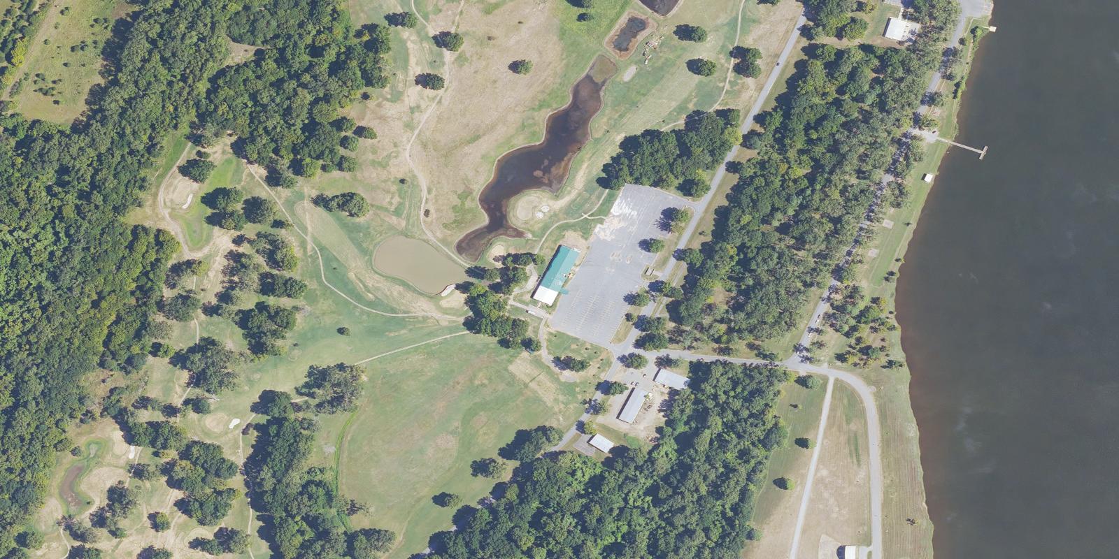 Satellite view of Harbor Oaks Golf Club