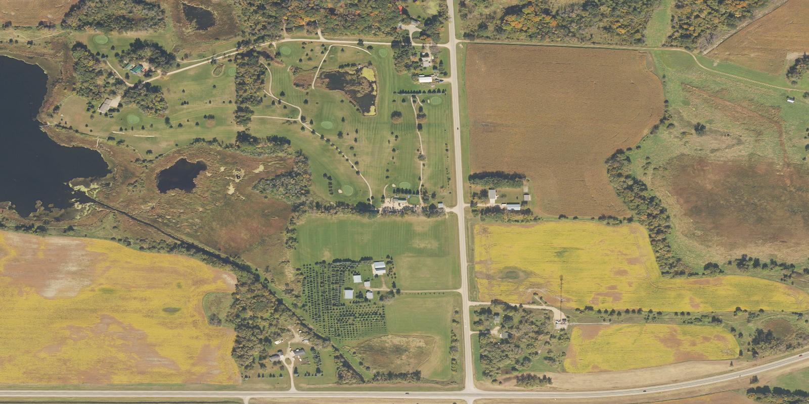 Satellite view of Hardwood Hills Golf Course