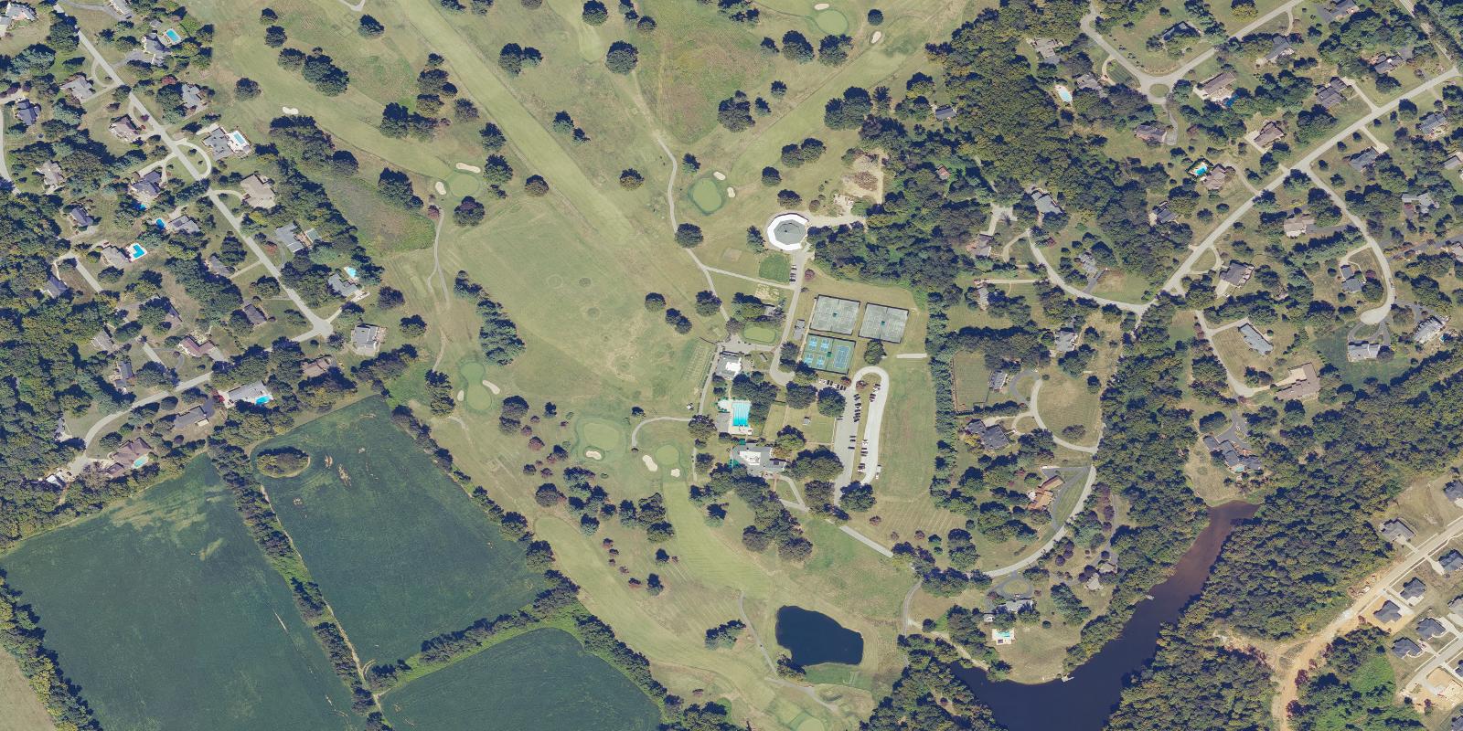 Satellite view of Harmony Landing Country Club
