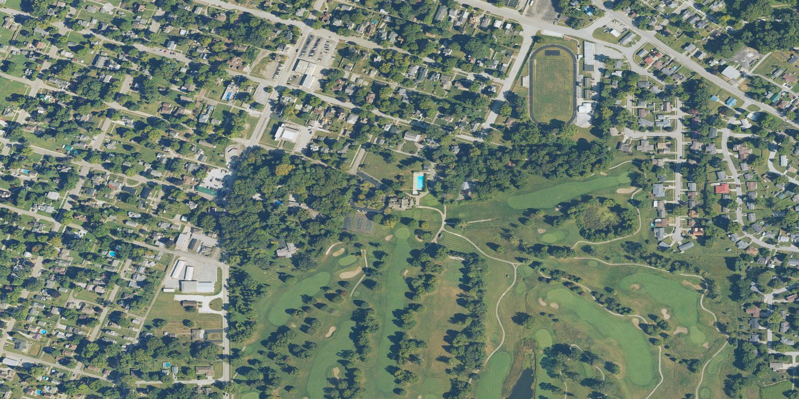 Satellite view of Harrison Hills Golf Club