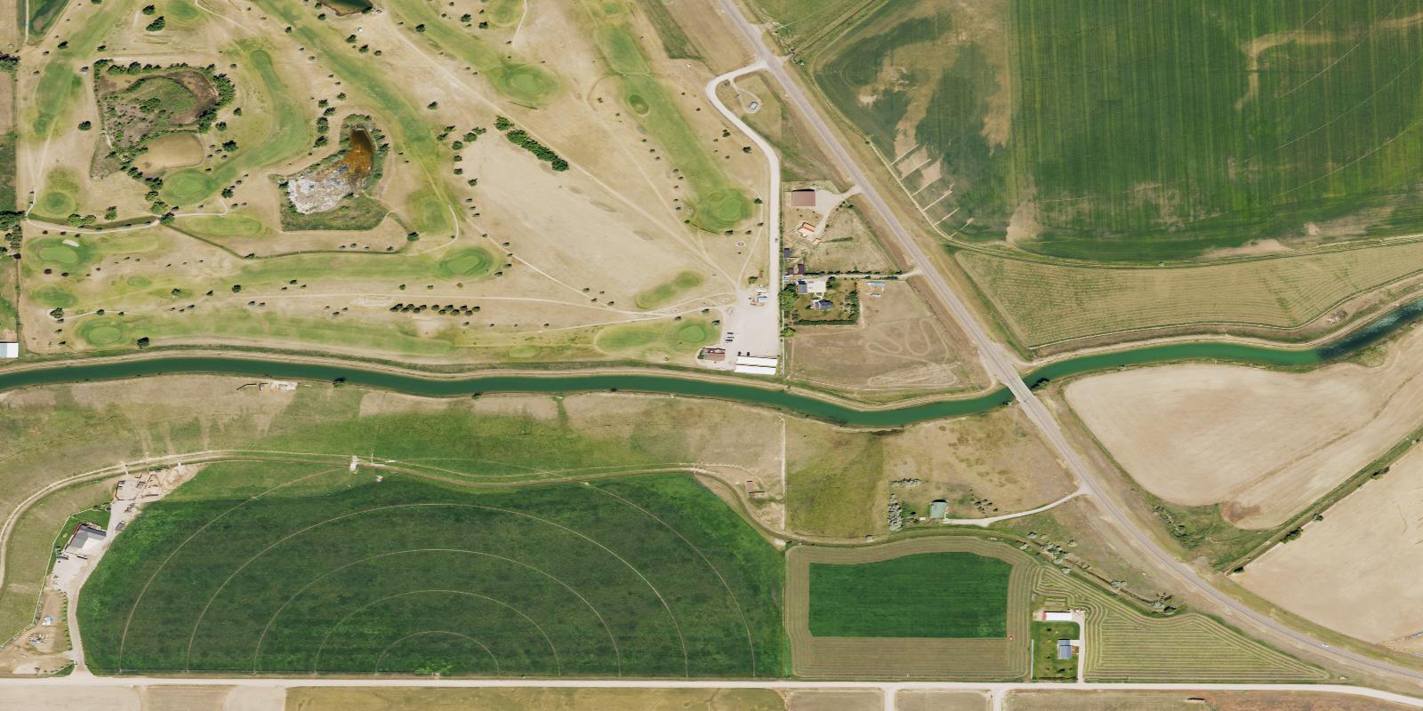 Satellite view of Harvest Hills Golf Course