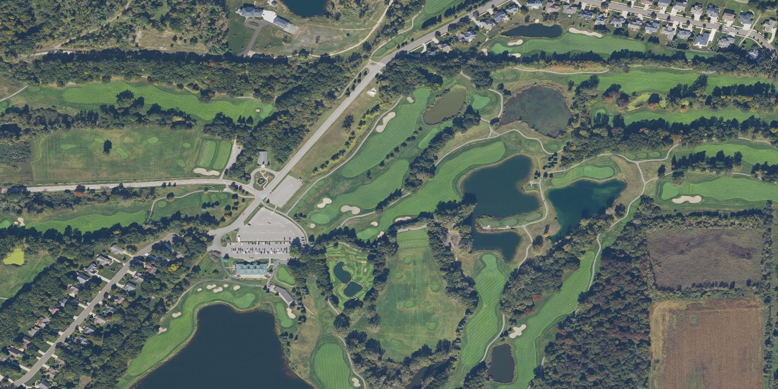Satellite view of Hawk Hollow Golf Course