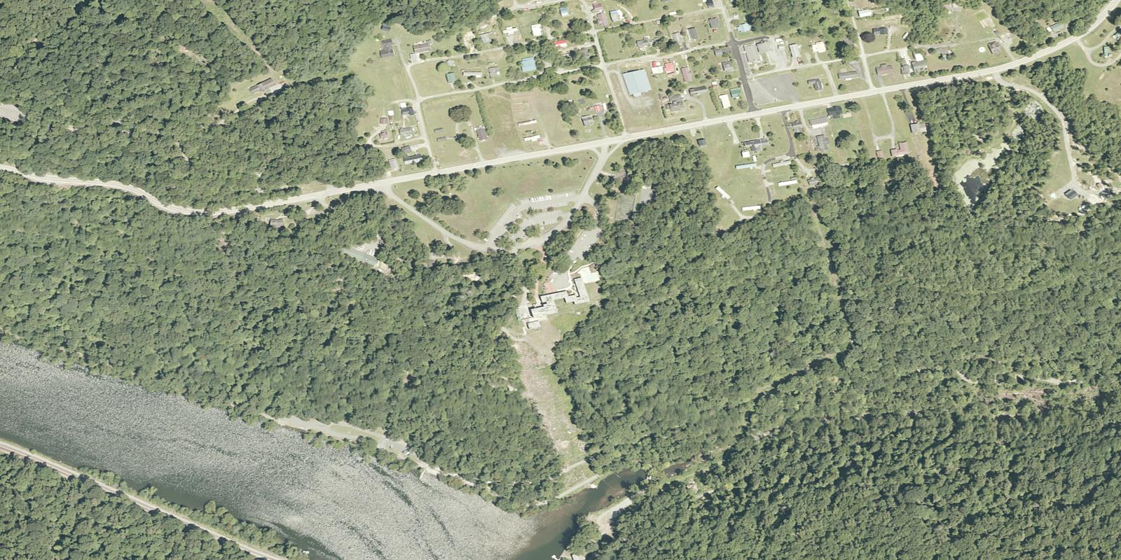 Satellite view of Hawks Nest State Park Golf Course