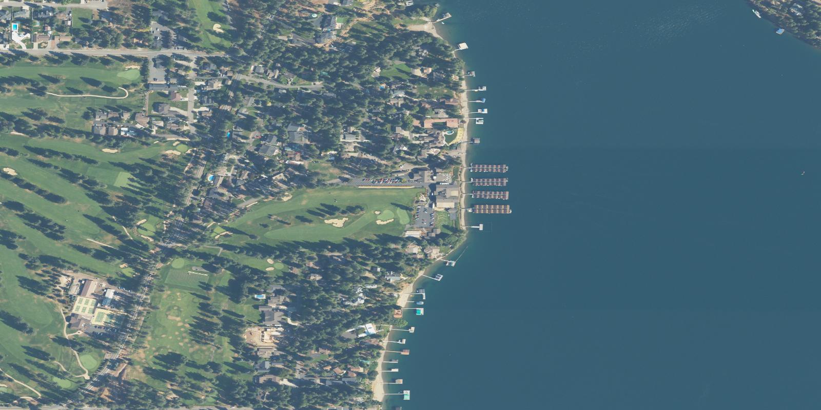 Satellite view of Hayden Lake Country Club