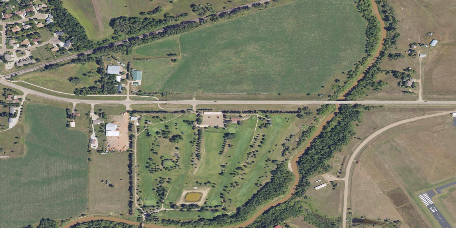 Satellite view of Hazen Golf Course