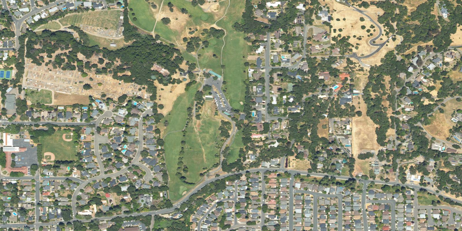 Satellite view of Healdsburg Golf Club At Tayman Park