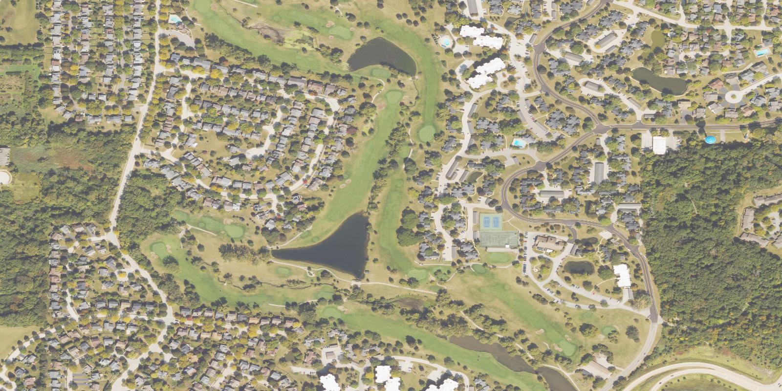 Satellite view of Heather Ridge Golf Course
