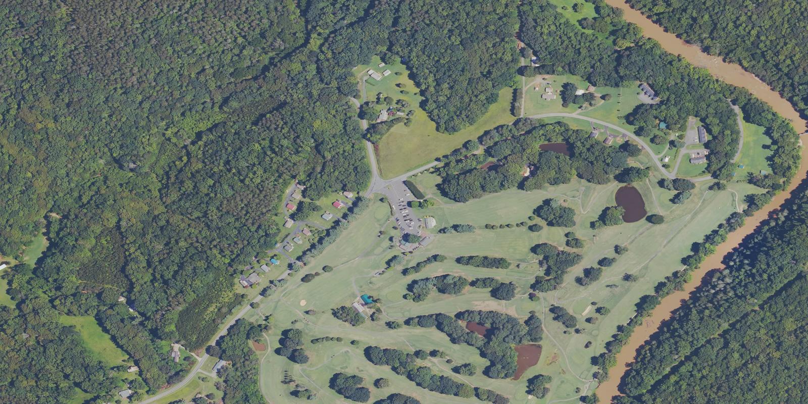 Satellite view of Hemlock Golf Course
