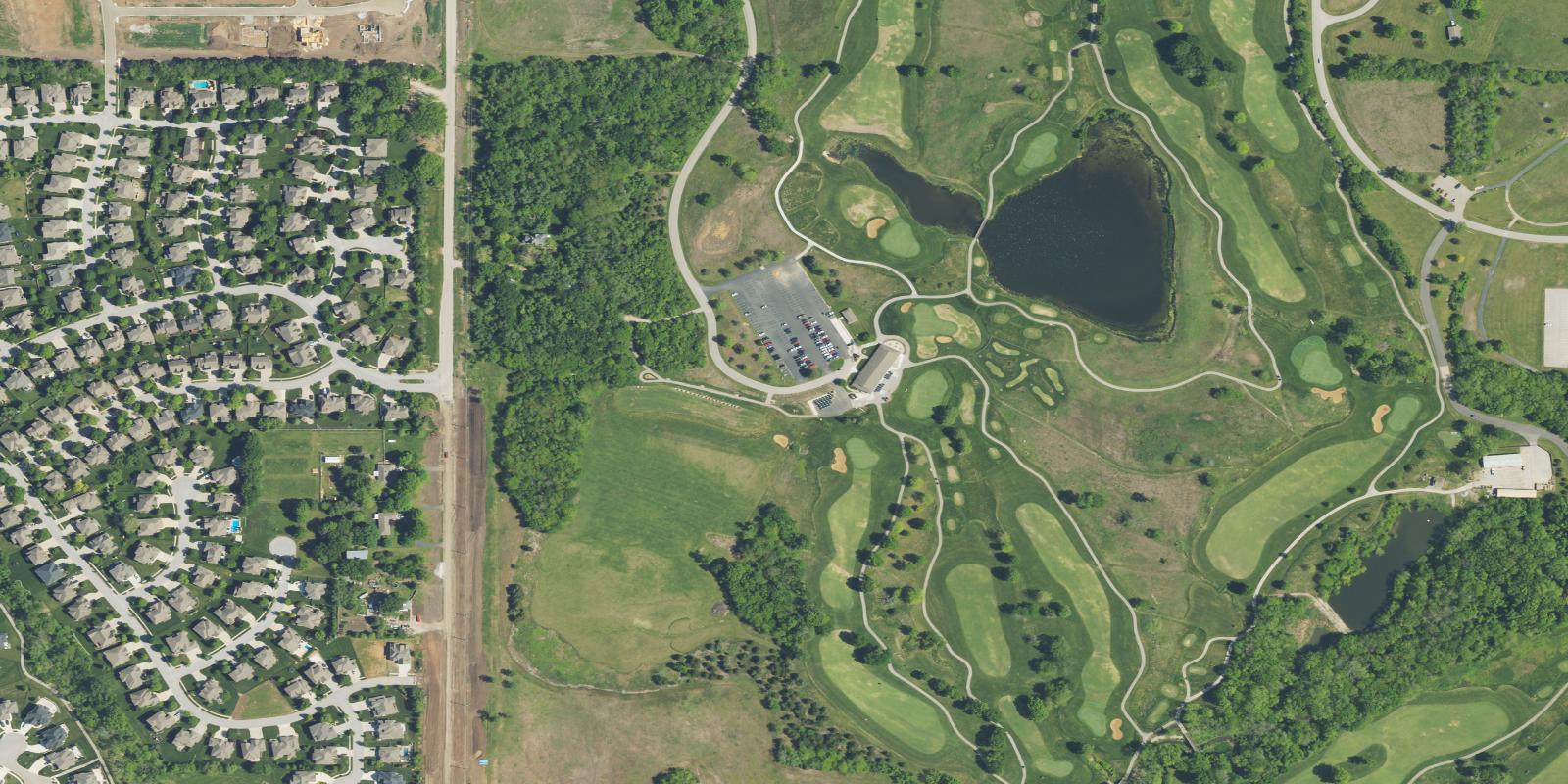 Satellite view of Heritage Park Golf Course