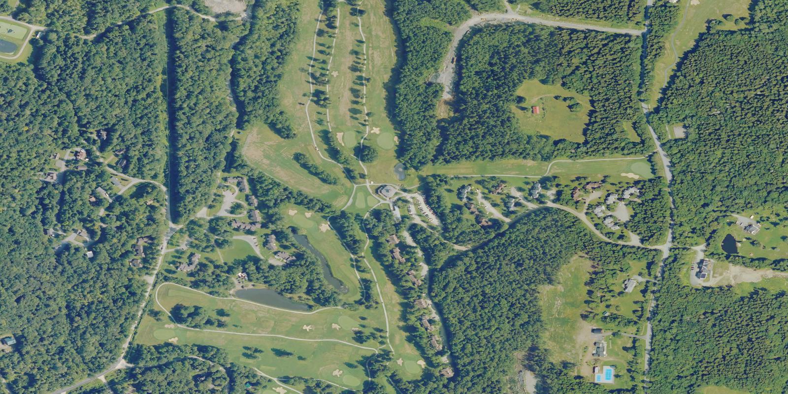 Satellite view of Hermitage Golf Club at Haystack Mountain