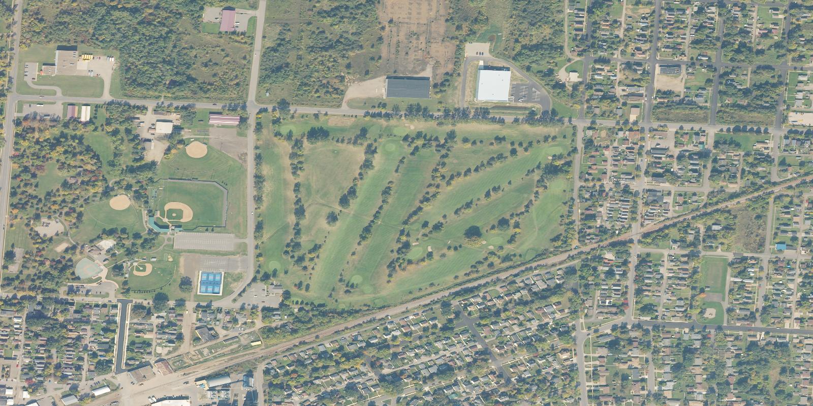 Satellite view of Hibbing Municipal Golf Course