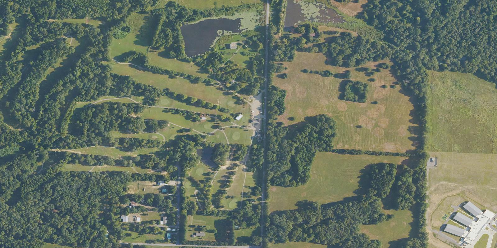 Satellite view of Hickory Creek Golf Course
