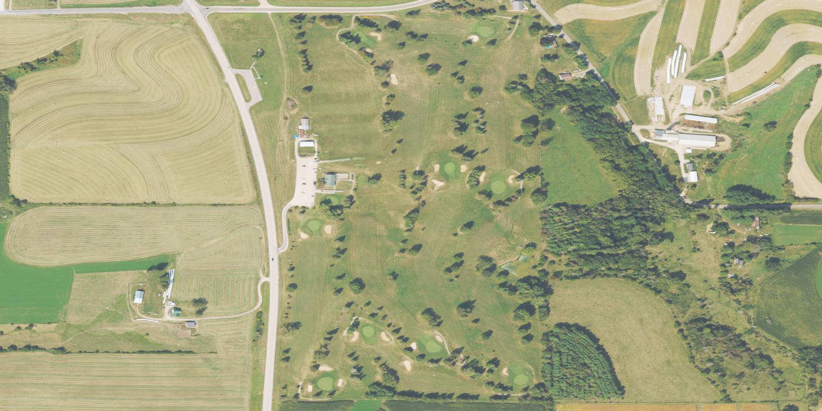 Satellite view of Hickory Grove Country Club